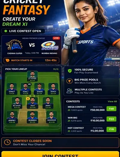 Www7jogos (7 games) fantasy cricket & matchday visual 3